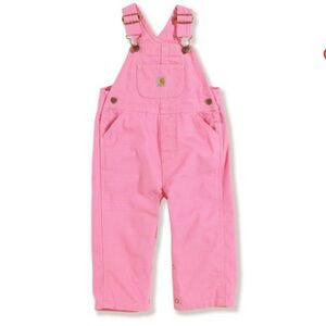 CARHARTT Pink Overalls Button Closure Adjustable Straps Size 6 Months